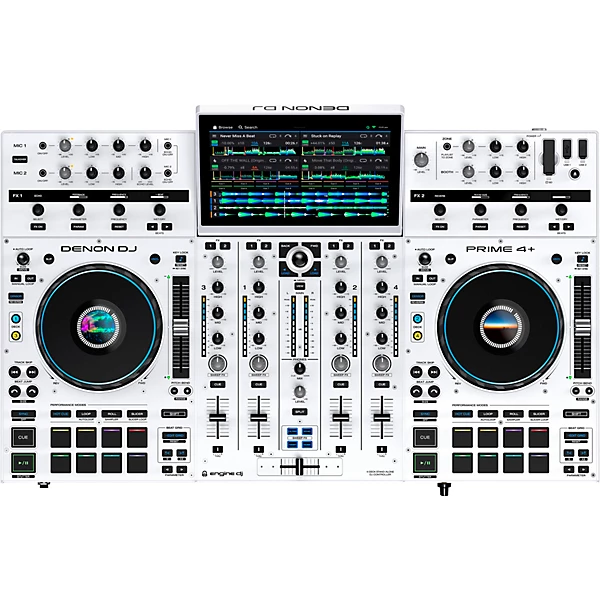 New Denon DJ PRIME 4+ Standalone Streaming 4-Channel DJ Controller White
