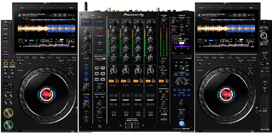 DJ Packages New 2x AlphaTheta CDJ-3000X DJ Media Player & 1x Pioneer DJ DJM-A9 4-Channel Club Standard DJ Mixer
